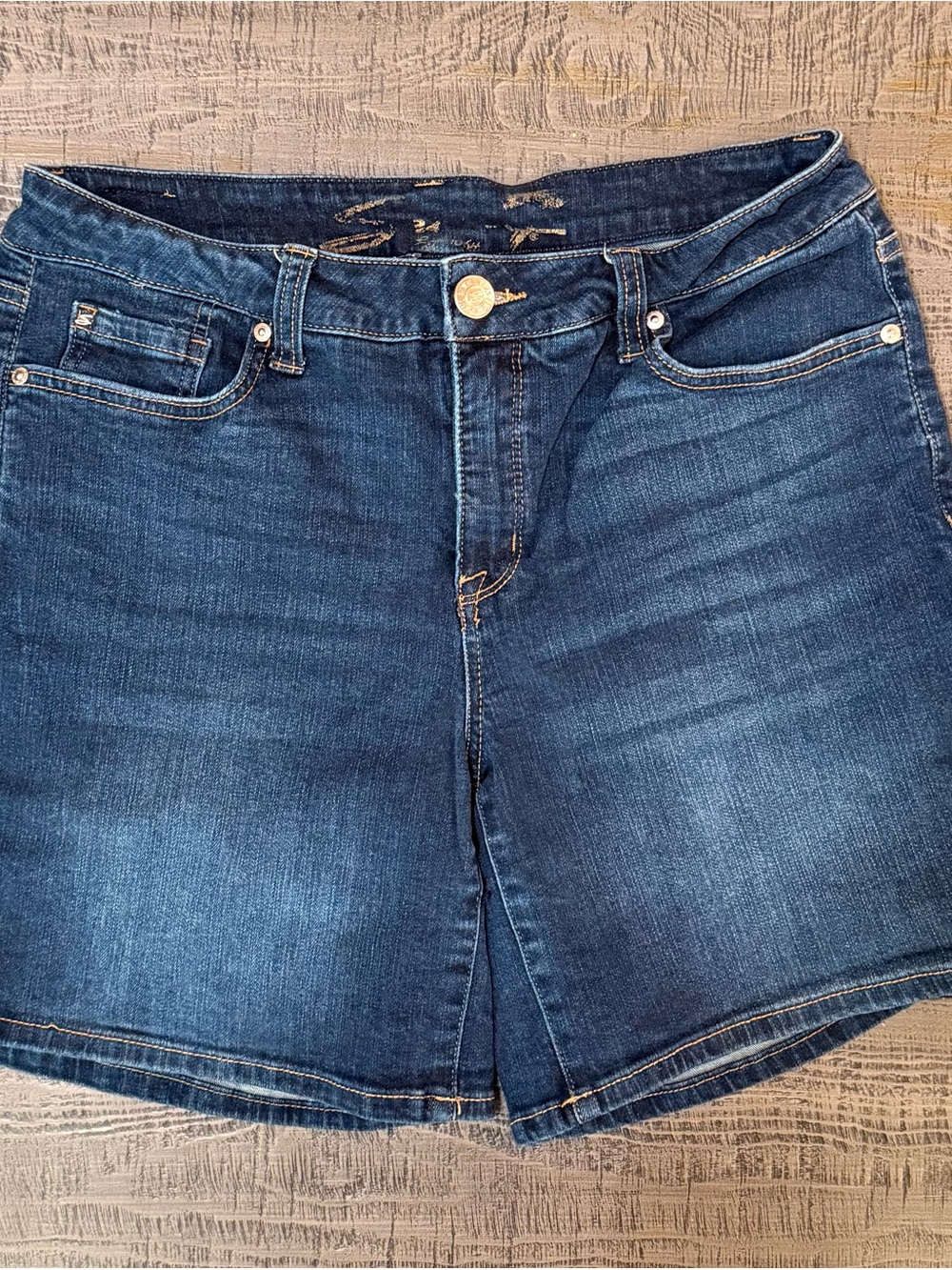 Women's Seven Dark Blue Denim Shorts
